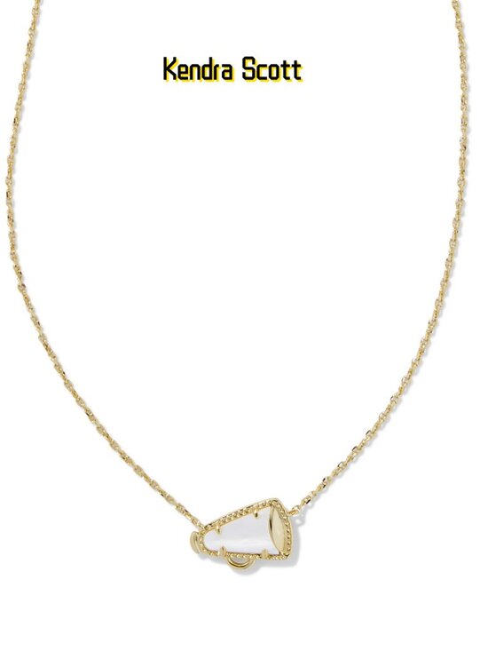 Kendra Scott Jewelry - Cheer Gold Short Pendant Necklace in White Mother-of-Pearl